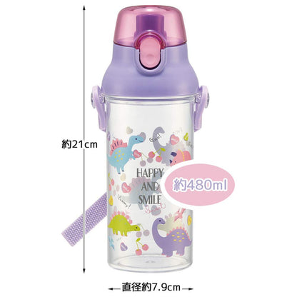 Skater Happy & Smile Girls' 480ml Clear Water Bottle – Children's Made in Japan- Japan Figure Store - #1 Bring To You The Best Japanese Goods