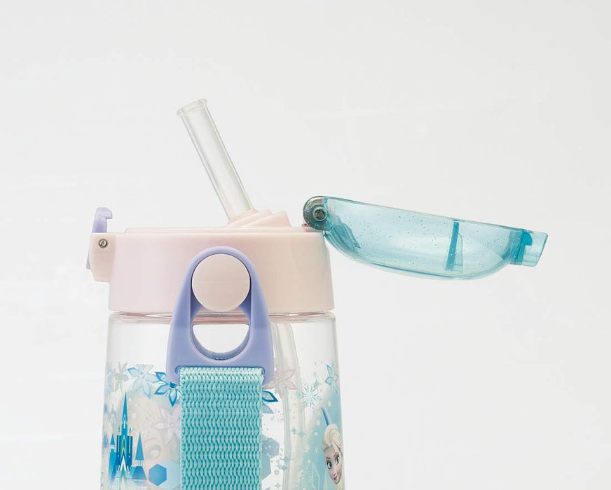 Skater Disney Frozen Girls 480ml Clear Water Bottle with Straw - Children's PDSH5- Japan Figure Store - #1 Bring To You The Best Japanese Goods