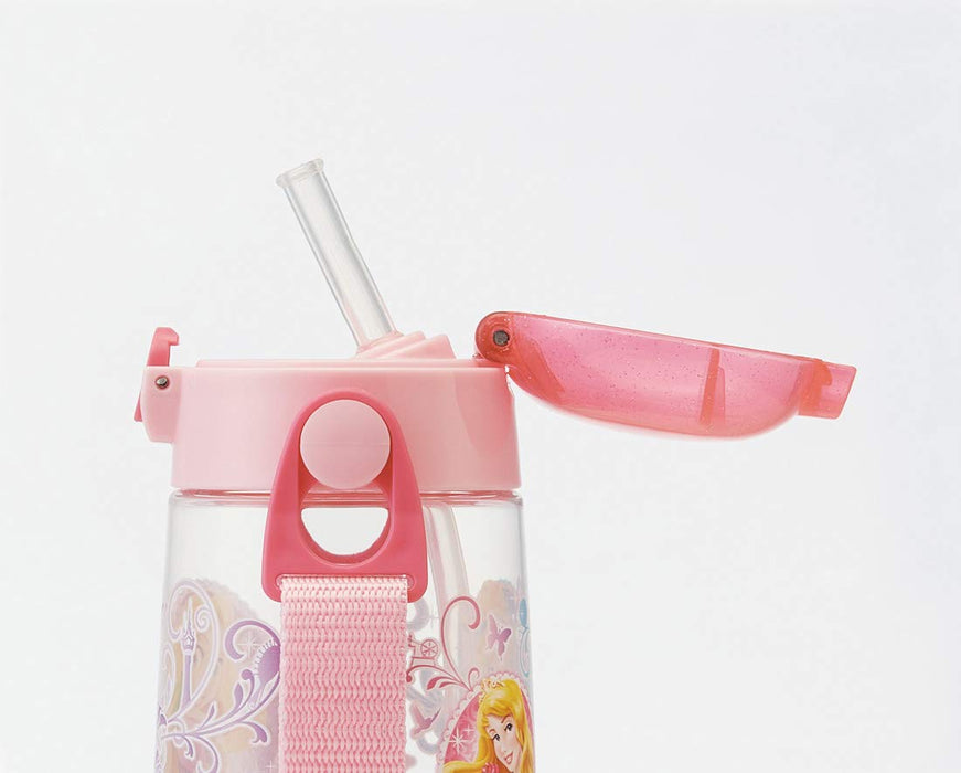 Skater Disney Princess 480ml Clear Water Bottle with Straw for Girls PDSH5- Japan Figure Store - #1 Bring To You The Best Japanese Goods