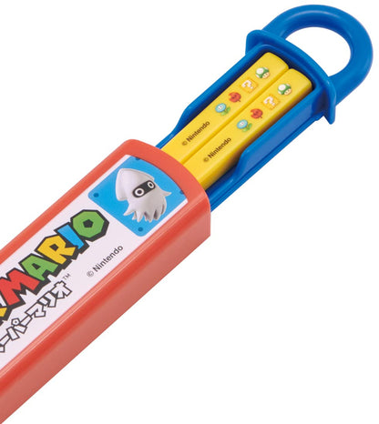 Skater Super Mario Kid's Antibacterial Chopstick Set 165cm Made in Japan- Japan Figure Store - #1 Bring To You The Best Japanese Goods