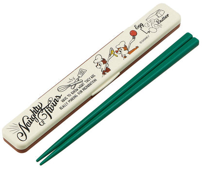 Skater Disney Chip & Dale 18cm Chopstick and Case Set Made in Japan- Japan Figure Store - #1 Bring To You The Best Japanese Goods