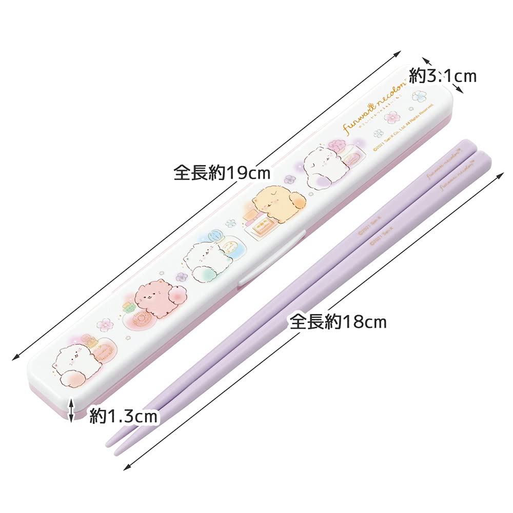 Skater 18cm Silver Ion Ag+ Antibacterial Chopsticks and Case Set Soft Nekoro Made in Japan- Japan Figure Store - #1 Bring To You The Best Japanese Goods