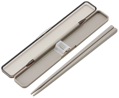 Skater 18cm Antibacterial Adult Chopsticks and Case Set in Mauve Gray - Made in Japan- Japan Figure Store - #1 Bring To You The Best Japanese Goods