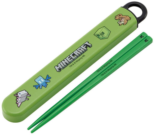 Skater Kids 16.5cm Minecraft Chopstick and Case Set Antibacterial Made in Japan- Japan Figure Store - #1 Bring To You The Best Japanese Goods