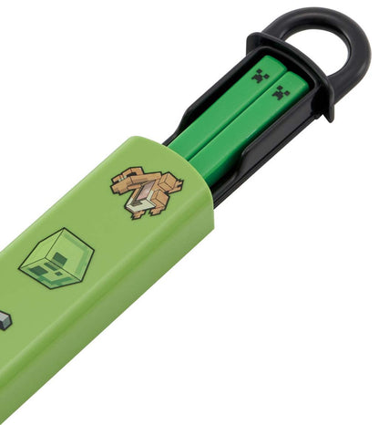 Skater Kids 16.5cm Minecraft Chopstick and Case Set Antibacterial Made in Japan- Japan Figure Store - #1 Bring To You The Best Japanese Goods