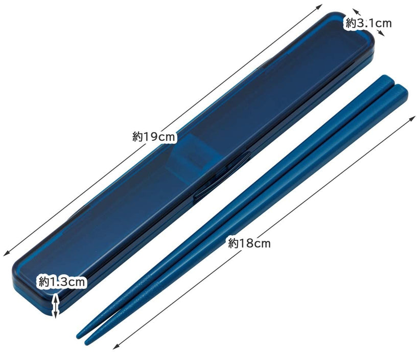 Skater Antibacterial Ocean Blue Chopstick and Case Set 18cm For Adults - Made in Japan- Japan Figure Store - #1 Bring To You The Best Japanese Goods