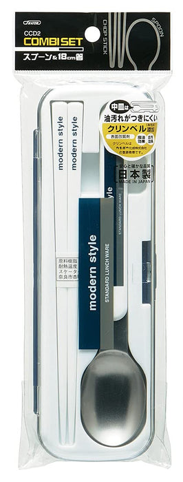 Skater Modern Style 18cm Chopsticks and Spoon Set Made in Japan- Japan Figure Store - #1 Bring To You The Best Japanese Goods