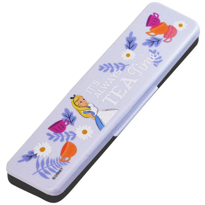 Skater 18cm Disney Alice in Wonderland Antibacterial Silver Ion Chopsticks and Spoon Set Made in Japan- Japan Figure Store - #1 Bring To You The Best Japanese Goods