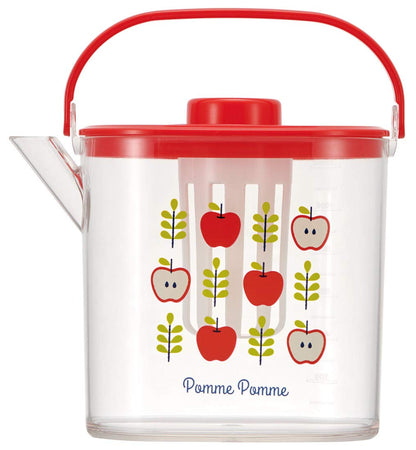 Skater 1.2L Apple Cold Tea Pot with Tea Strainer CM10 Model- Japan Figure Store - #1 Bring To You The Best Japanese Goods