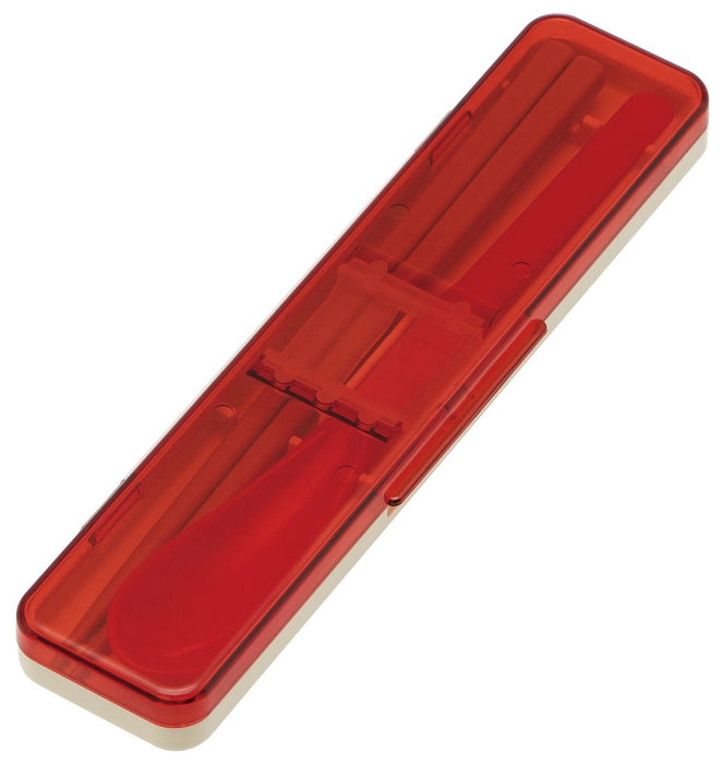 Skater Retro French Orange Red Chopsticks and Spoon Set Made in Japan- Japan Figure Store - #1 Bring To You The Best Japanese Goods
