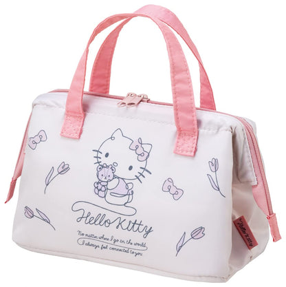 Skater Hello Kitty Line Design Sanrio Cooling Purse Lunch Bag Kga1-A- Japan Figure Store - #1 Bring To You The Best Japanese Goods