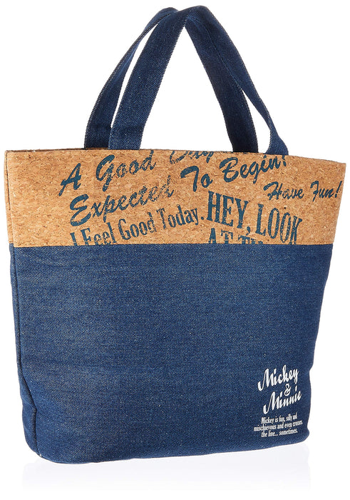 Skater Disney Mickey & Minnie Denim & Cork Cooler Bag - Skater KBCO2- Japan Figure Store - #1 Bring To You The Best Japanese Goods