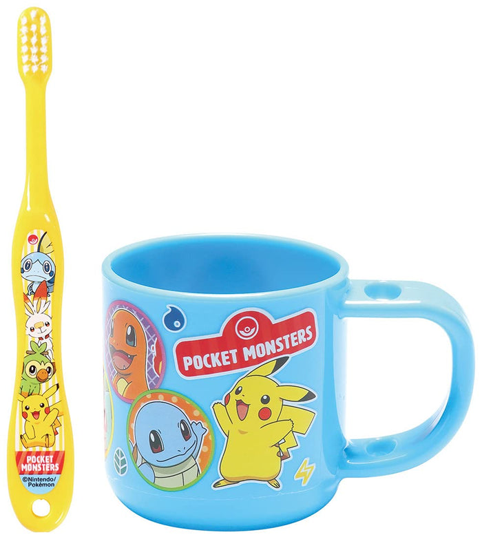 Skater Pokemon 2021 Toothbrush Set Cup with Stand 180ml For Kids 3-5 Years 14.5cm- Japan Figure Store - #1 Bring To You The Best Japanese Goods