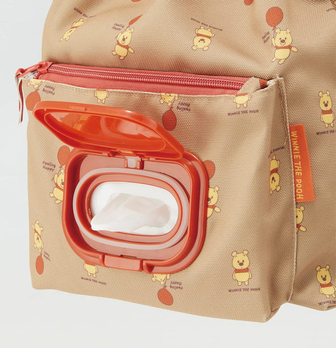 Skater Winnie The Pooh Drawstring Diaper Bag with Wipe Pocket Kbopc1-A- Japan Figure Store - #1 Bring To You The Best Japanese Goods