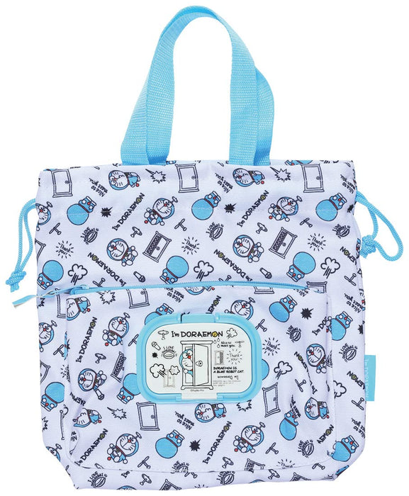Skater Doraemon Diaper Bag with Wipe Pocket - Drawstring Design by Sanrio- Japan Figure Store - #1 Bring To You The Best Japanese Goods