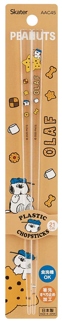 Skater 21cm Acrylic Snoopy Chopsticks - Dishwasher Safe Peanuts Olaf Design- Japan Figure Store - #1 Bring To You The Best Japanese Goods