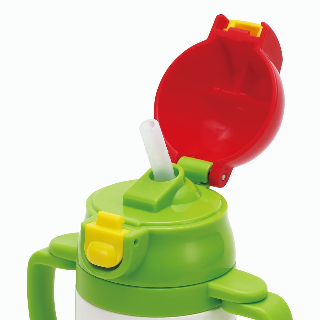 Skater 350ml Stainless Steel Baby Water Bottle with Double Handle and Straw - Very Hungry Caterpillar Design- Japan Figure Store - #1 Bring To You The Best Japanese Goods