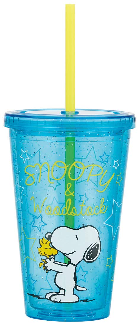Skater 500ml Double Layer Tumbler with Straw - Snoopy Peanuts Design- Japan Figure Store - #1 Bring To You The Best Japanese Goods