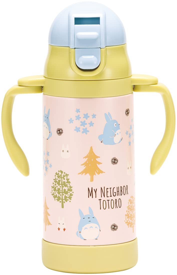 Skater 350ml Stainless Steel Water Bottle Double-Handed Baby Mug with Straw - Totoro Forest Design- Japan Figure Store - #1 Bring To You The Best Japanese Goods