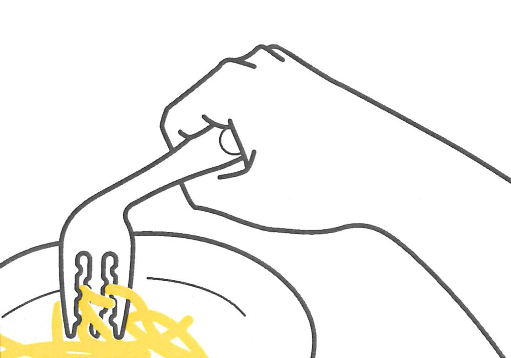 Skater Curved Neck Black Noodle Fork - Easy-To-Eat Ftcs1- Japan Figure Store - #1 Bring To You The Best Japanese Goods