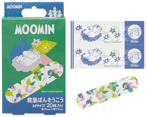Skater Moomin Medium Size First Aid Bandages 20 Pieces - Made in Japan- Japan Figure Store - #1 Bring To You The Best Japanese Goods
