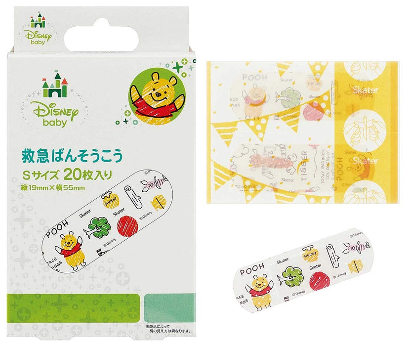 Skater Disney Winnie the Pooh First Aid Bandage Size S Cut Band Pack of 20 Qqb2-A- Japan Figure Store - #1 Bring To You The Best Japanese Goods