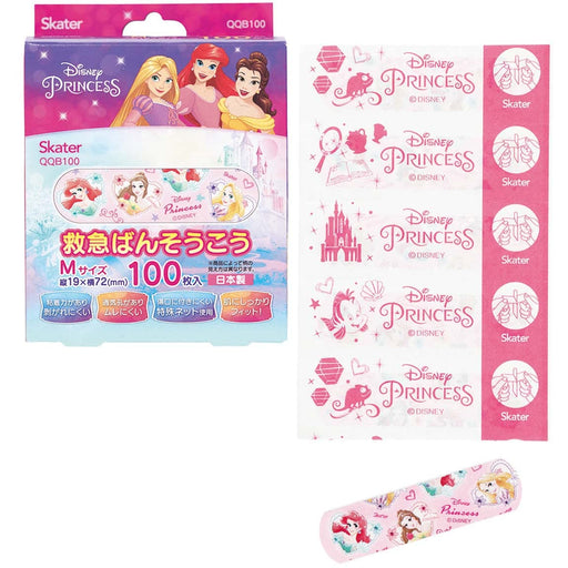 Skater Disney Princess Medium First Aid Bandages Pack of 100 Made in Japan Qqb100-A- Japan Figure Store - #1 Bring To You The Best Japanese Goods