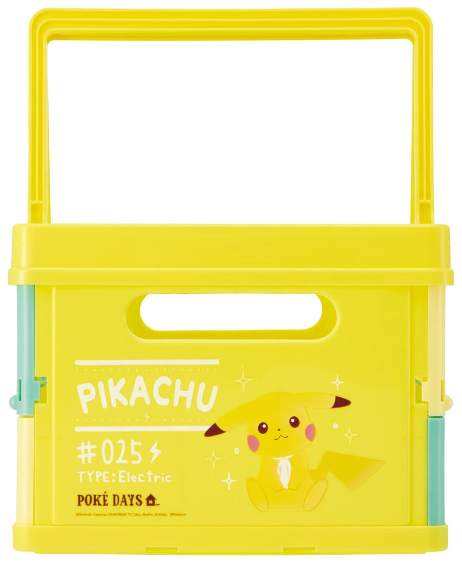 Skater Pokemon Poke Days Foldable Toy Storage Box - Stackable Basket with Handle 38x25x19.5cm- Japan Figure Store - #1 Bring To You The Best Japanese Goods