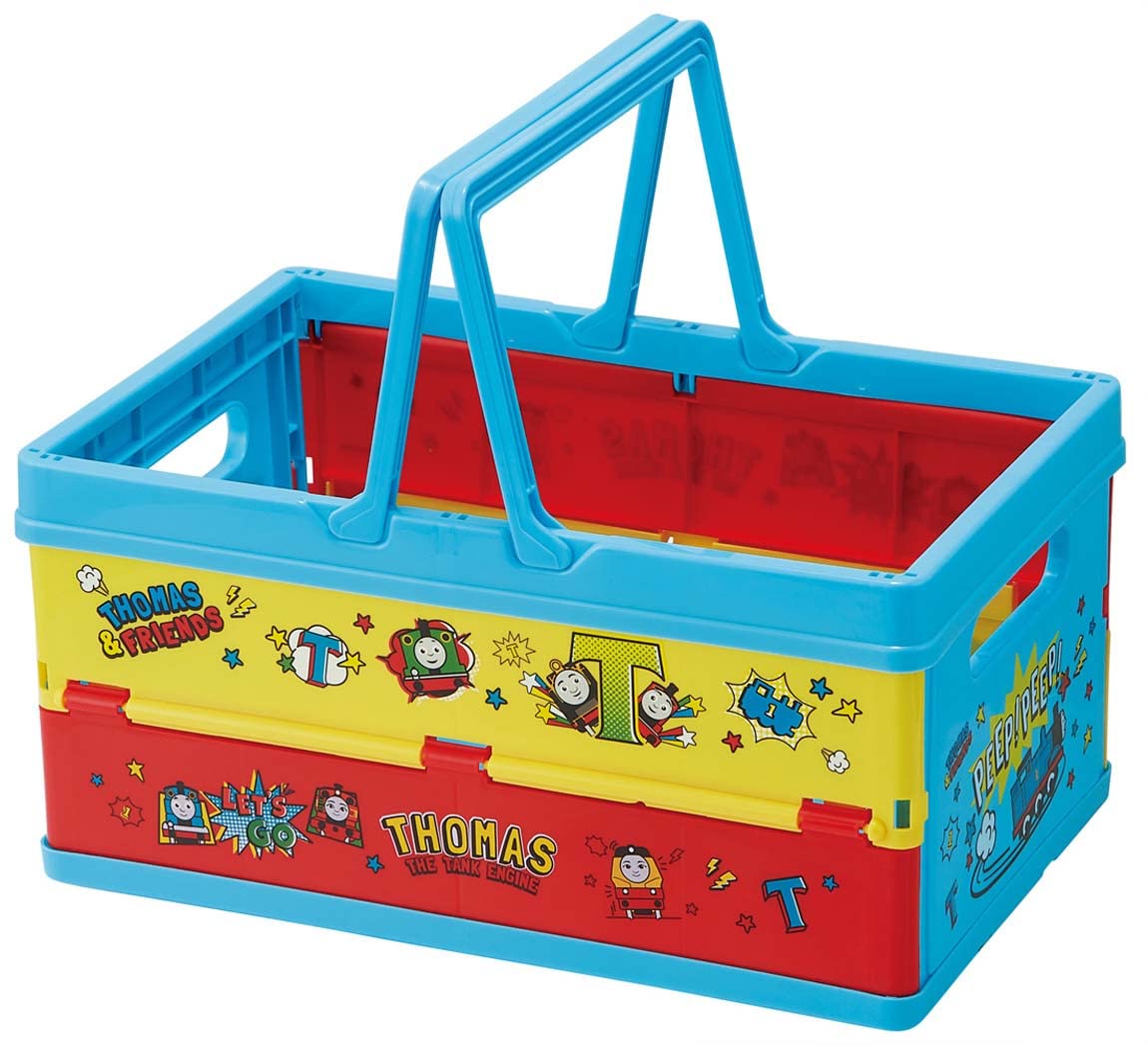 Skater Thomas The Tank Engine Toy Storage Box Foldable & Stackable with Handle 38X25X19.5cm- Japan Figure Store - #1 Bring To You The Best Japanese Goods