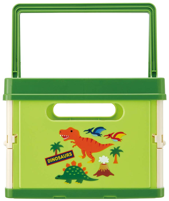 Skater Dinosaur Folding Toy Storage Box 38x25x19.5cm - Stackable Basket with Handle- Japan Figure Store - #1 Bring To You The Best Japanese Goods