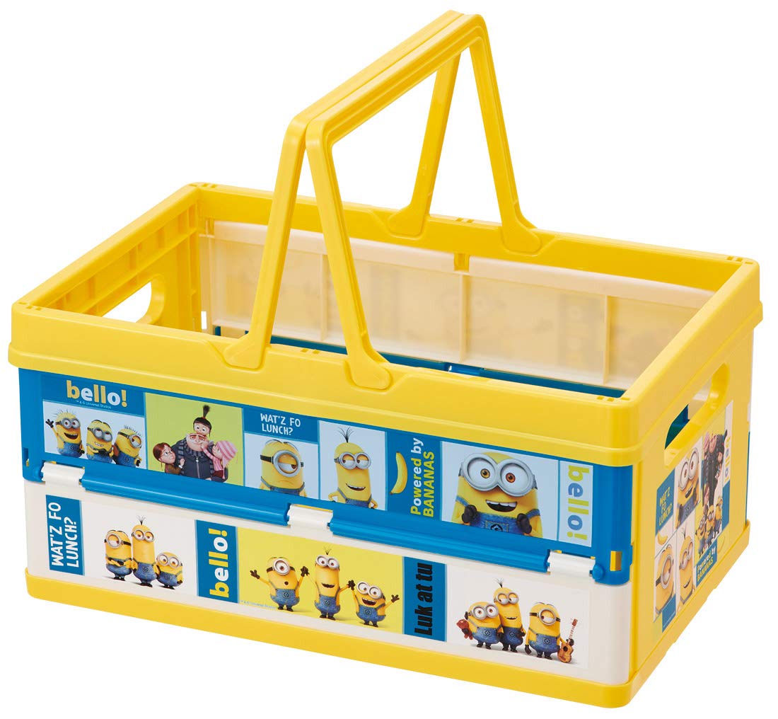 Skater Minions Toy Box - Folding Stackable Storage Basket with Handle 38X25X19.5cm- Japan Figure Store - #1 Bring To You The Best Japanese Goods