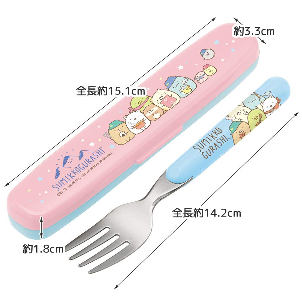 Skater Sumikko Gurashi Camping Fork Case Set 14.2cm 15.1x3.3x1.8cm - FC3A- Japan Figure Store - #1 Bring To You The Best Japanese Goods
