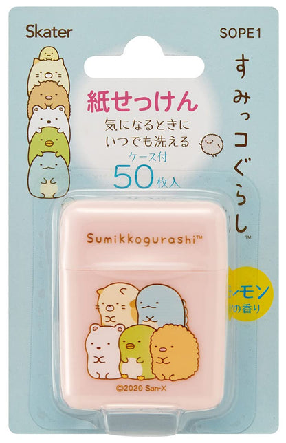Skater Sumikko Gurashi Portable Hand Soap 50 Paper Sheets with Case- Japan Figure Store - #1 Bring To You The Best Japanese Goods