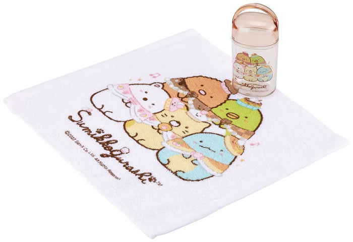 Skater Sumikko Gurashi Sweets Shop Hand Towel 32 x 30.5cm with Case - OA5AG-A- Japan Figure Store - #1 Bring To You The Best Japanese Goods