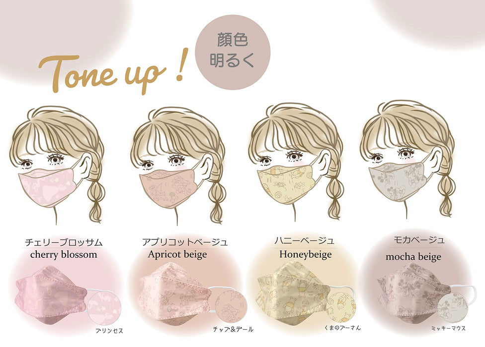 Skater Disney Chip & Dale High-Performance 3D Three-Layer Mask 5-Piece Set Regular Size- Japan Figure Store - #1 Bring To You The Best Japanese Goods