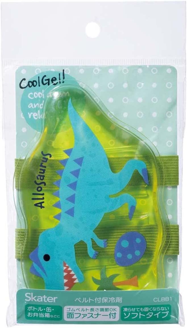 Skater Dinosaur Ice Pack with Adjustable Belt Compact Size 14x8 cm- Japan Figure Store - #1 Bring To You The Best Japanese Goods