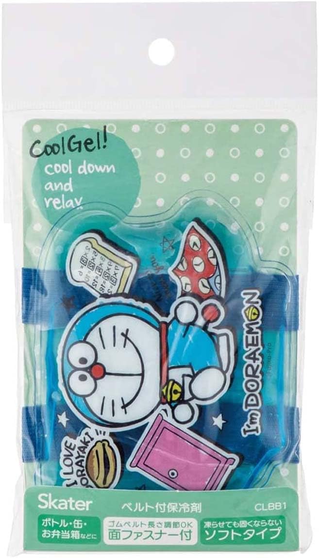 Skater Doraemon Sticker Ice Pack with Belt Sanrio 14x8cm Clbb1-A- Japan Figure Store - #1 Bring To You The Best Japanese Goods