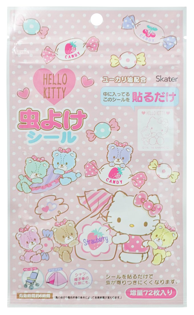 Skater Hello Kitty Insect Repellent Stickers 72 Sheets 11.4x19.5x0.4cm Made in Japan- Japan Figure Store - #1 Bring To You The Best Japanese Goods