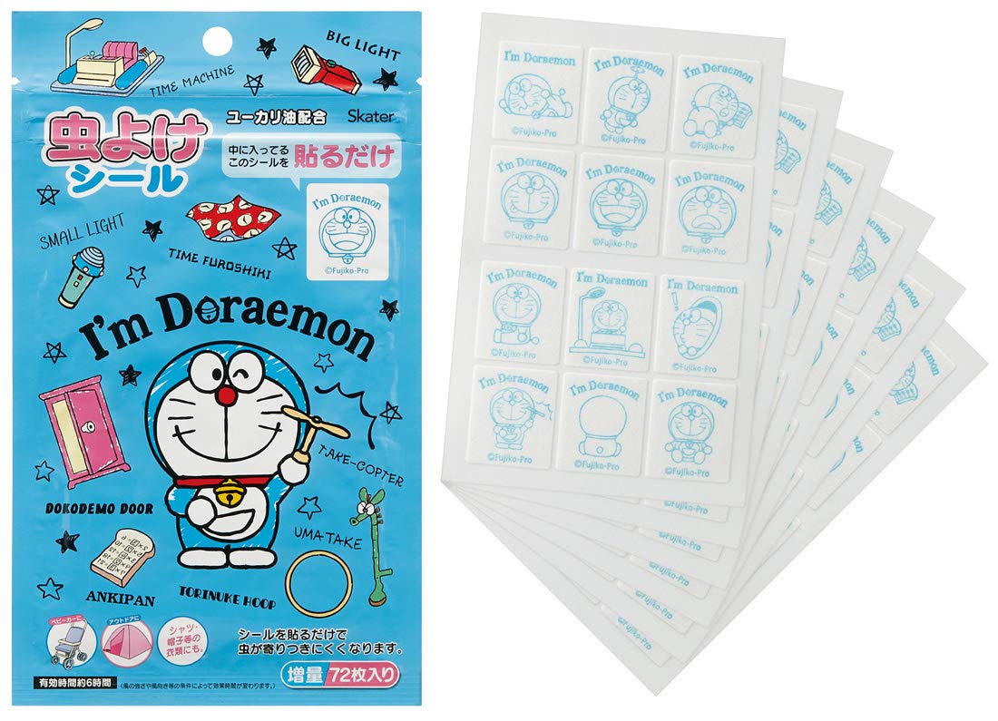 Skater Doraemon Insect Repellent Stickers Secret Gadgets 72 Sheets Made in Japan Myp5- Japan Figure Store - #1 Bring To You The Best Japanese Goods