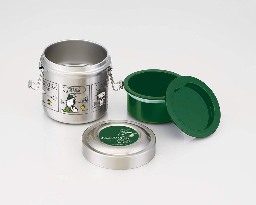 Skater Stainless Steel Lunch Box 480ml - Insulated Cold Rice Bowl Snoopy Design- Japan Figure Store - #1 Bring To You The Best Japanese Goods