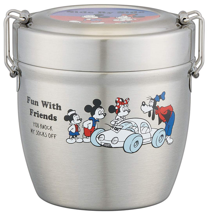 Skater Mickey Mouse 550ml Stainless Steel Insulated Lunch Box- Japan Figure Store - #1 Bring To You The Best Japanese Goods