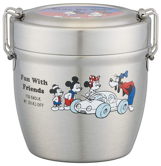 Skater Mickey Mouse 550ml Stainless Steel Insulated Lunch Box- Japan Figure Store - #1 Bring To You The Best Japanese Goods