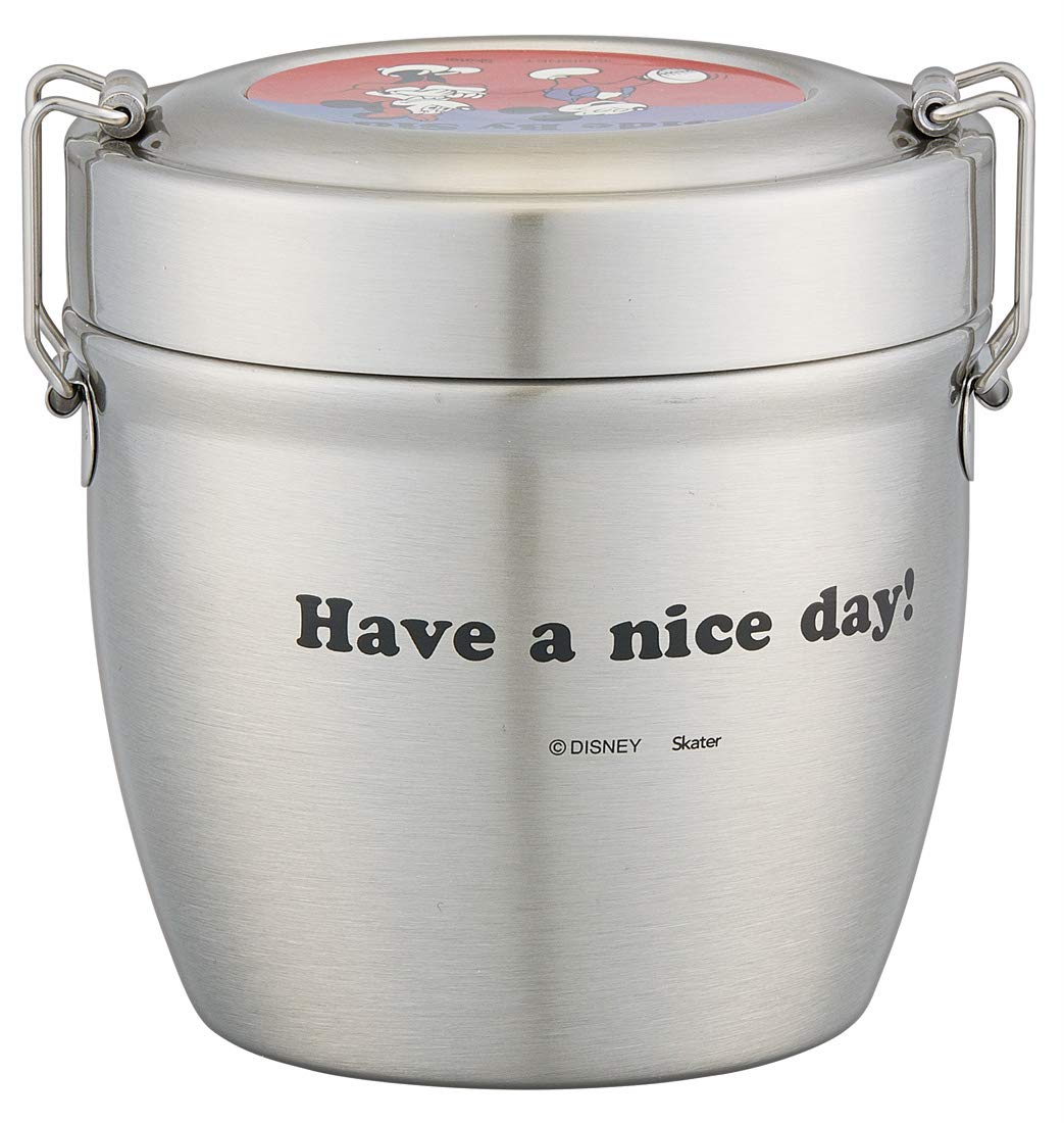 Skater Mickey Mouse 550ml Stainless Steel Insulated Lunch Box- Japan Figure Store - #1 Bring To You The Best Japanese Goods