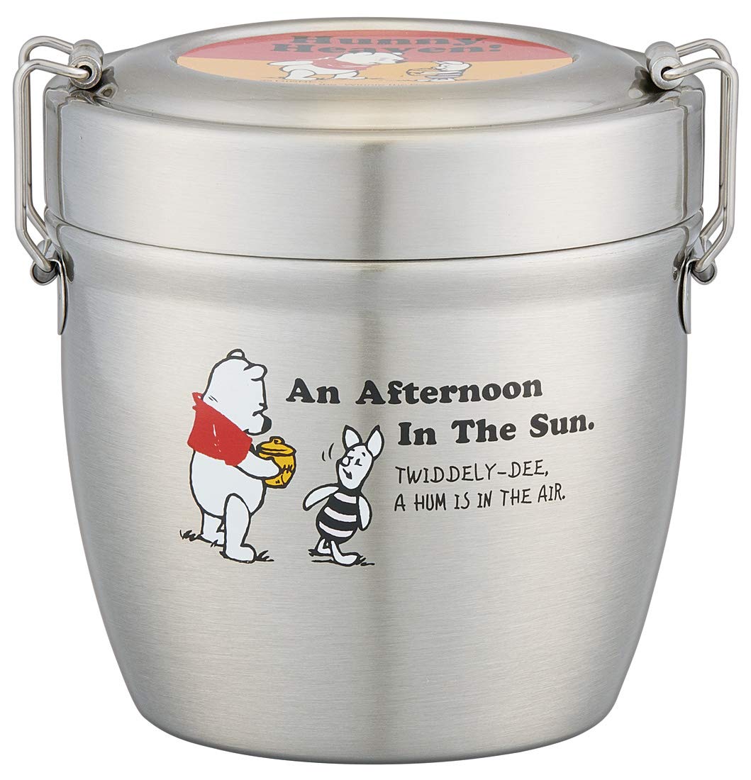 Skater Winnie The Pooh Stainless Steel Insulated Lunch Box 550Ml Rice Bowl- Japan Figure Store - #1 Bring To You The Best Japanese Goods