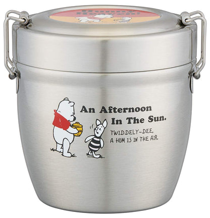 Skater Winnie The Pooh Stainless Steel Insulated Lunch Box 550Ml Rice Bowl- Japan Figure Store - #1 Bring To You The Best Japanese Goods