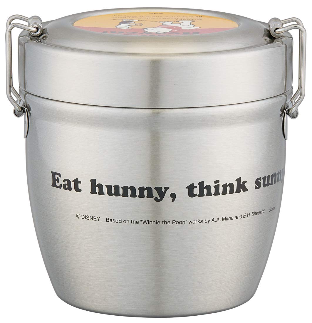 Skater Winnie The Pooh Stainless Steel Insulated Lunch Box 550Ml Rice Bowl- Japan Figure Store - #1 Bring To You The Best Japanese Goods