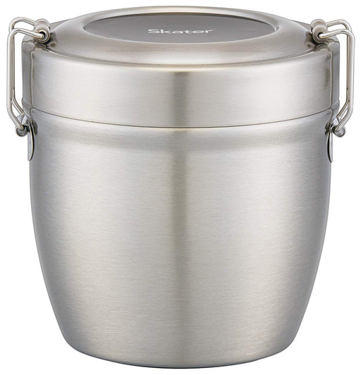 Skater Stainless Steel Lunch Box 550ml Insulated Rice Bowl Silver STLBD6-A- Japan Figure Store - #1 Bring To You The Best Japanese Goods