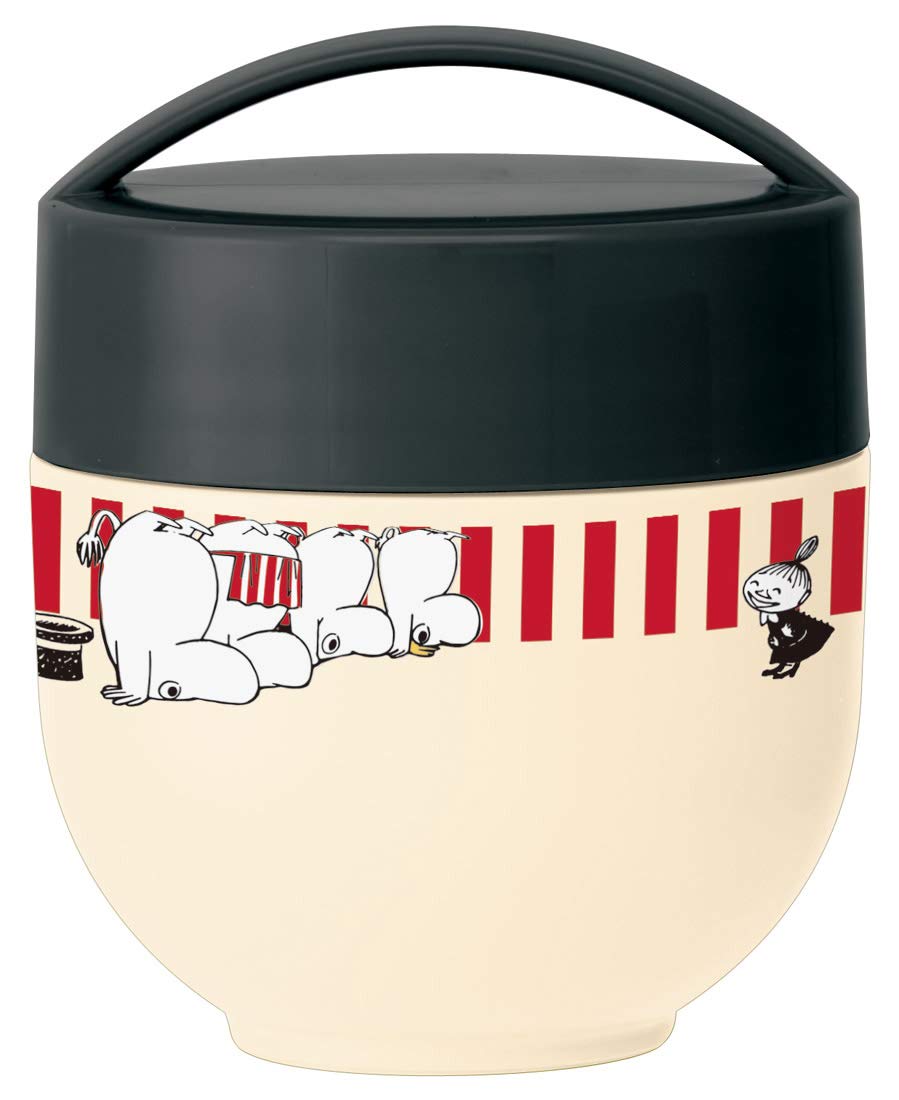 Skater Moomin Stripe Insulated 540ml Rice Bowl Lunch Box Jar Model Ldnc6- Japan Figure Store - #1 Bring To You The Best Japanese Goods