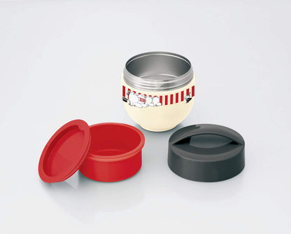 Skater Moomin Stripe Insulated 540ml Rice Bowl Lunch Box Jar Model Ldnc6- Japan Figure Store - #1 Bring To You The Best Japanese Goods