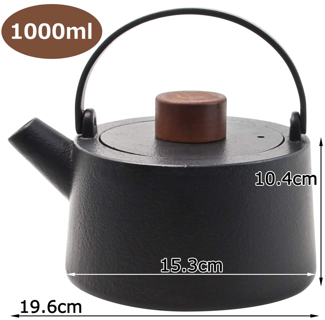 Skater ITP2 1000ml Black Iron Teapot and Tea Kettle- Japan Figure Store - #1 Bring To You The Best Japanese Goods